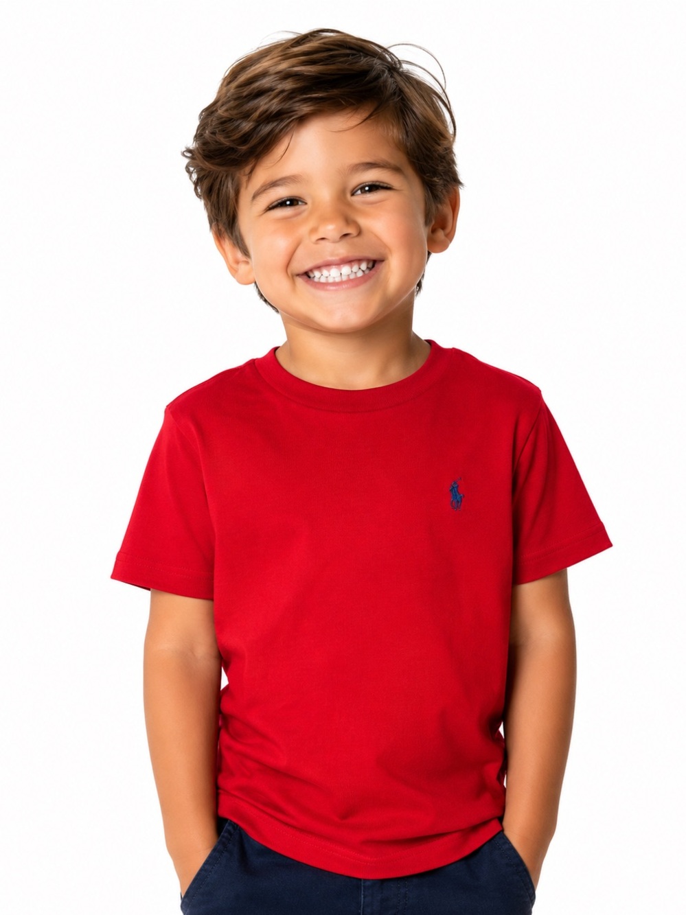 Polo Ralph Lauren Boys Red Crew Neck T-Shirt | Size 6